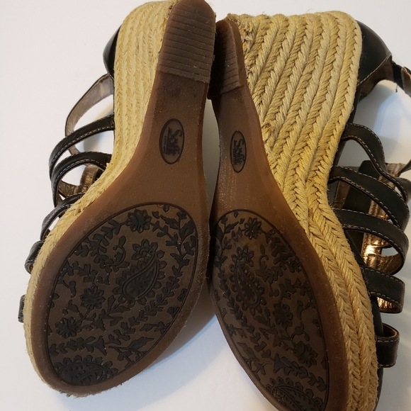 Sofft black wedge sandals Black 8 - Picture 7 of 7